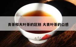 青茶和大叶茶的区别 大青叶茶的口感